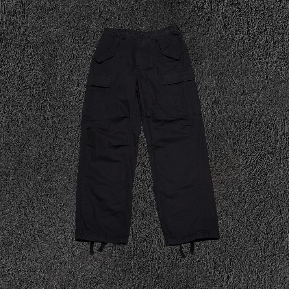 Stussy black ripstop surplus cargo pants